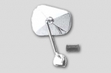 ART.96 Specchio retrovisore allo scudo  per Vespa e Lambretta. Calotta  mm. 118 x 85 trapezoidale.